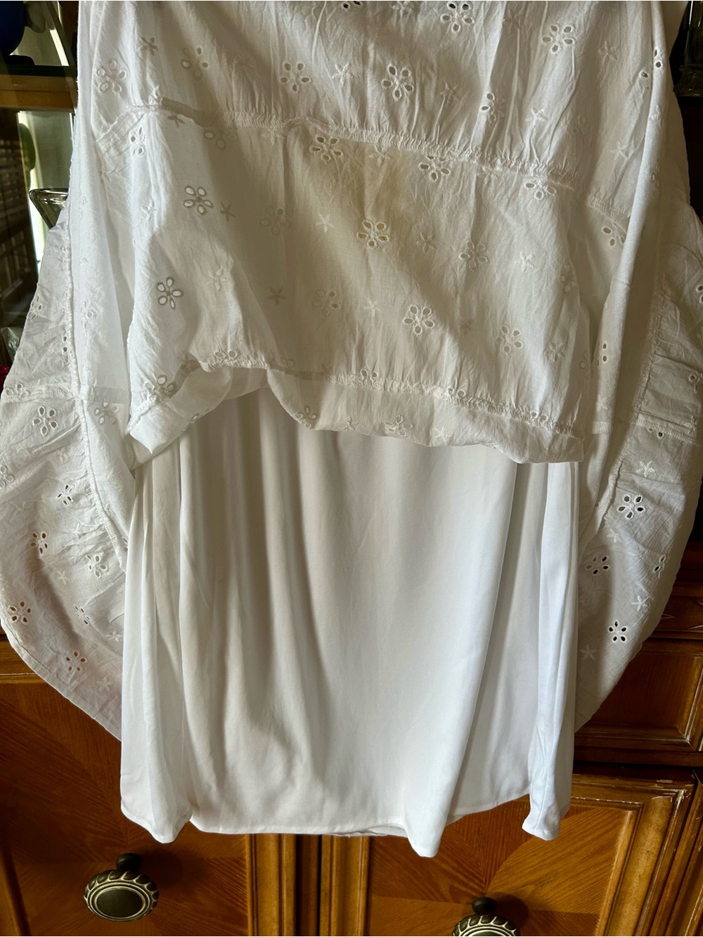 Rebellion White Tiered Eyelet Maxi Skirt - Picture 6 of 7